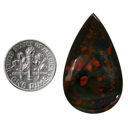 Blood Stone 20.5x34.15x5 mm Pear Shape Polished Gemstone LS32-05220