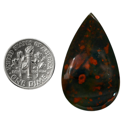 Blood Stone 20.5x34.15x5 mm Pear Shape Polished Gemstone LS32-05220