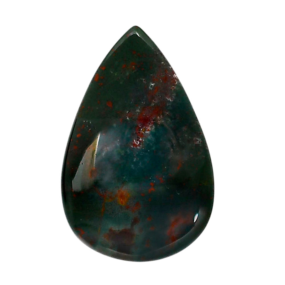 Blood Stone 20x30.9x4.5 mm Pear Shape Polished Gemstone LS32-05222