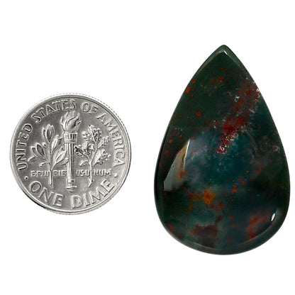 Blood Stone 20x30.9x4.5 mm Pear Shape Polished Gemstone LS32-05222