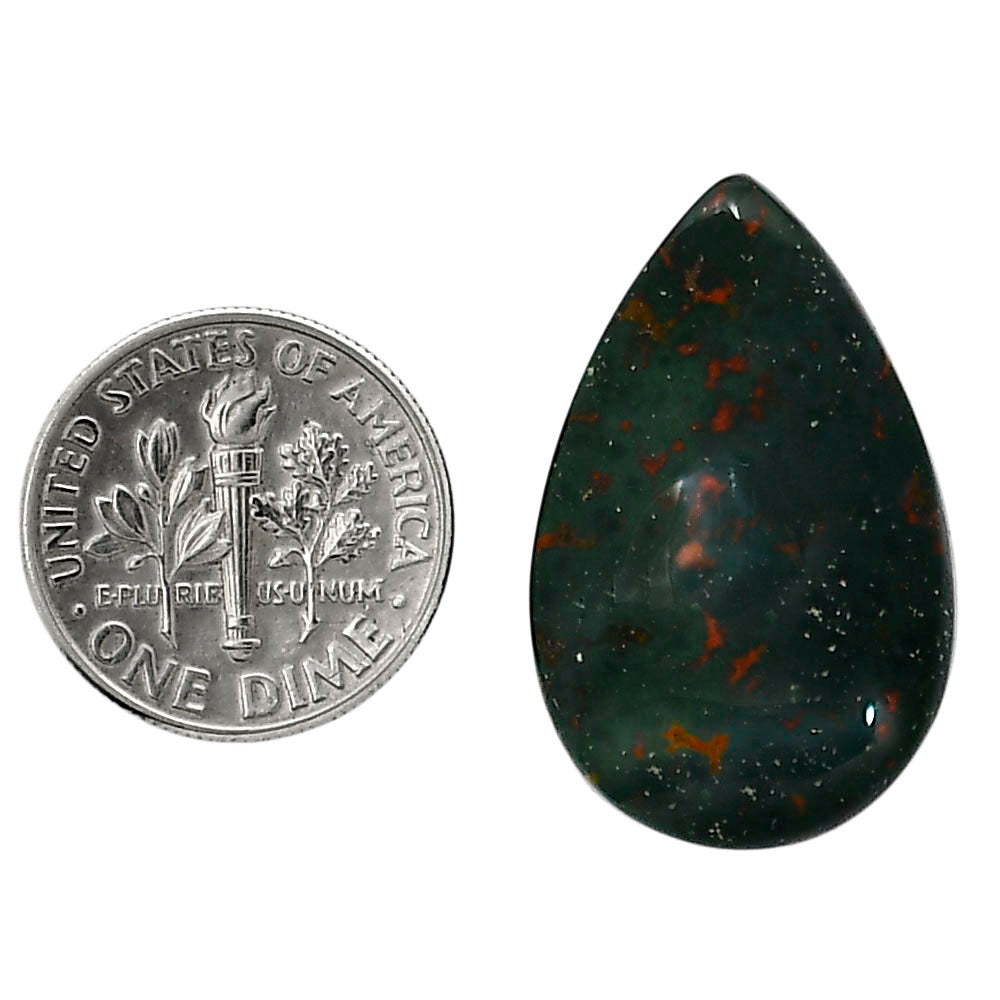 Blood Stone 17.8x27.8x5.8 mm Pear Shape Polished Gemstone LS32-05223
