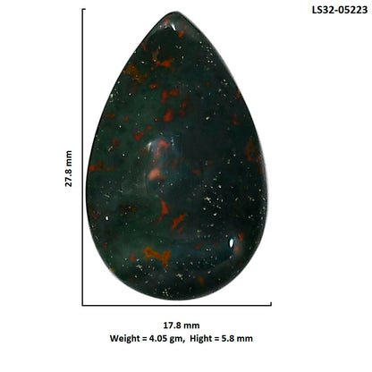 Blood Stone 17.8x27.8x5.8 mm Pear Shape Polished Gemstone LS32-05223