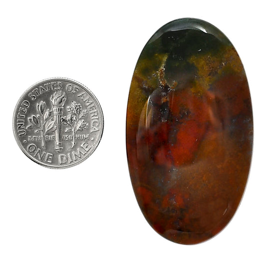 Blood Stone 25x44.2x6 mm Oval Shape Polished Gemstone LS32-05225