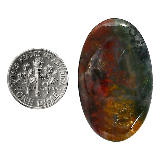 Blood Stone 22x36x5.3 mm Oval Shape Polished Gemstone LS32-05226