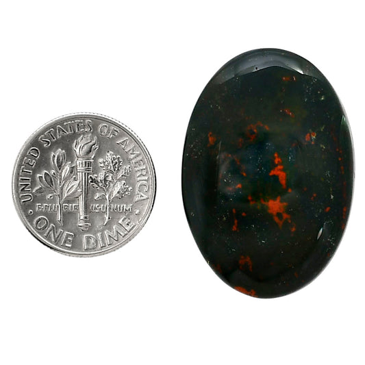 Blood Stone 21.45x30.75x6 mm Oval Shape Polished Gemstone LS32-05228