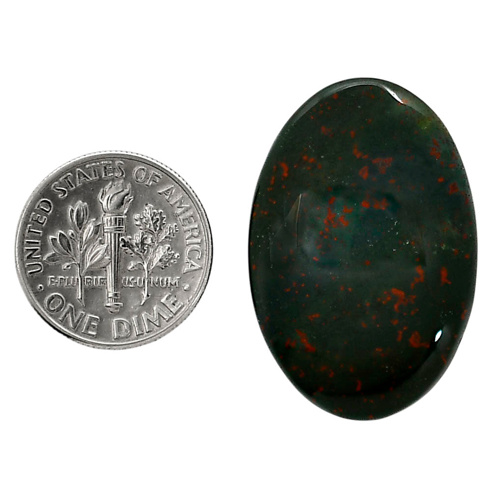 Blood Stone 20.7x30.8x5 mm Oval Shape Polished Gemstone LS32-05230