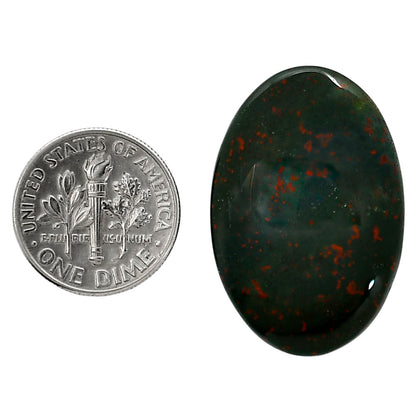 Blood Stone 20.7x30.8x5 mm Oval Shape Polished Gemstone LS32-05230