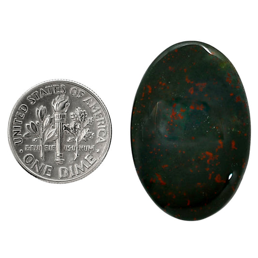 Blood Stone 20.7x30.8x5 mm Oval Shape Polished Gemstone LS32-05230