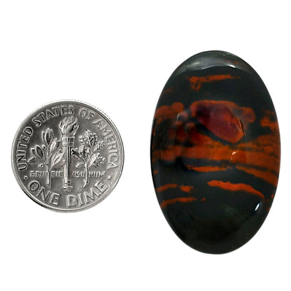 Blood Stone 20.7x32.2x5.5 mm Oval Shape Polished Gemstone LS32-05231