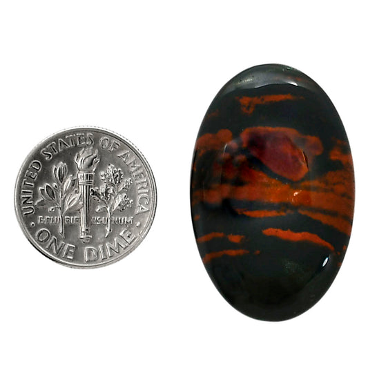 Blood Stone 20.7x32.2x5.5 mm Oval Shape Polished Gemstone LS32-05231