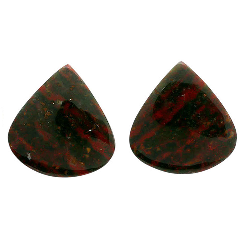 Blood Stone Pair 21x22x4.5 mm Heart Shape Polished Gemstone LS32-06969