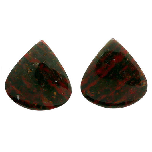 Blood Stone Pair 21x22x4.5 mm Heart Shape Polished Gemstone LS32-06969