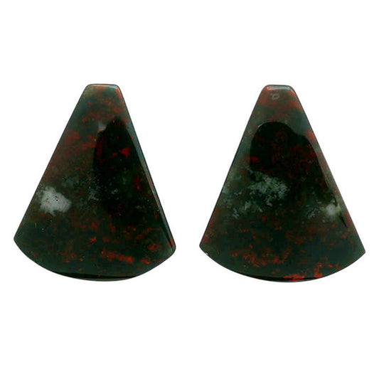 Blood Stone Pair 18.9x22.6x4 mm Fancy Shape Polished Gemstone LS32-06974