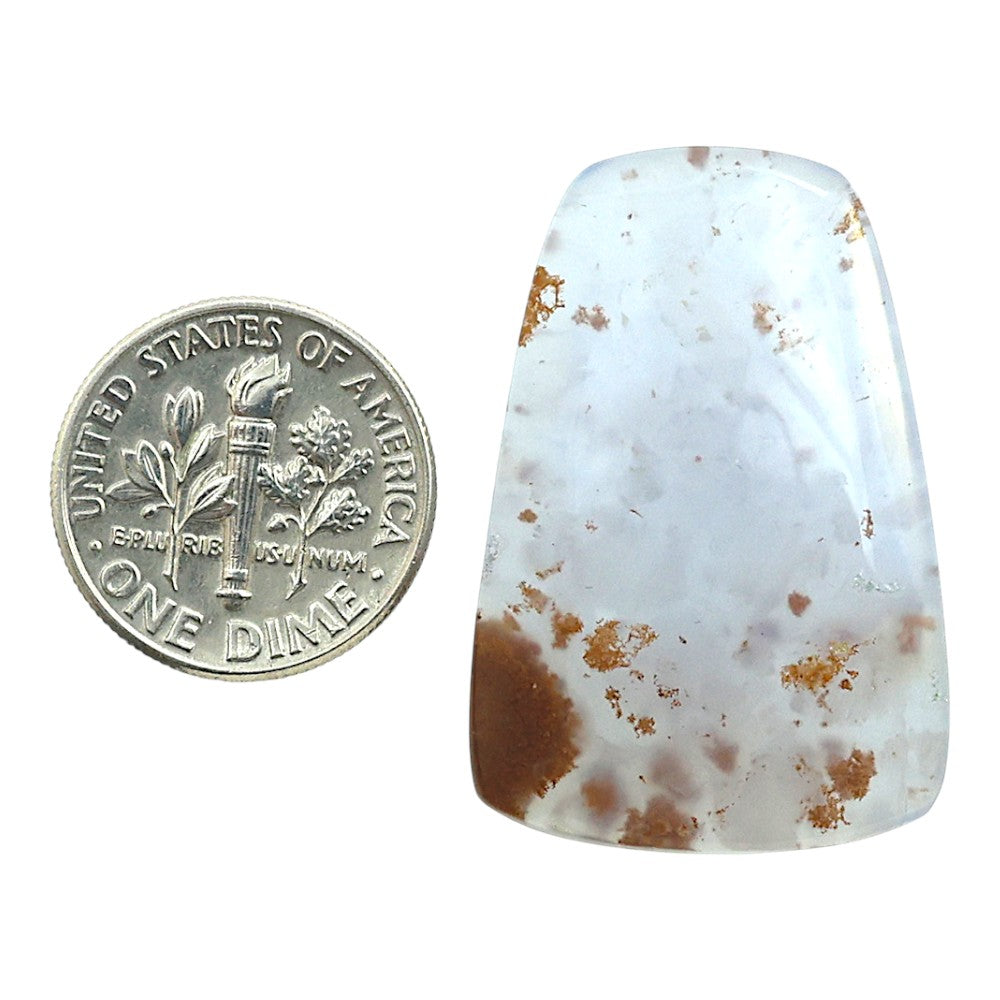 Robinson Ranch Plume Agate 22.2x32.75x6 mm Fancy Shape Polished Gemstone LS33-08136