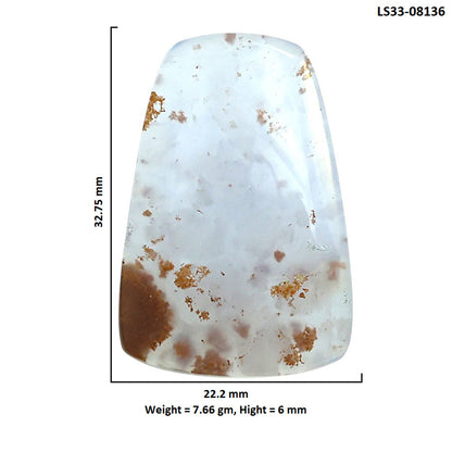 Robinson Ranch Plume Agate 22.2x32.75x6 mm Fancy Shape Polished Gemstone LS33-08136
