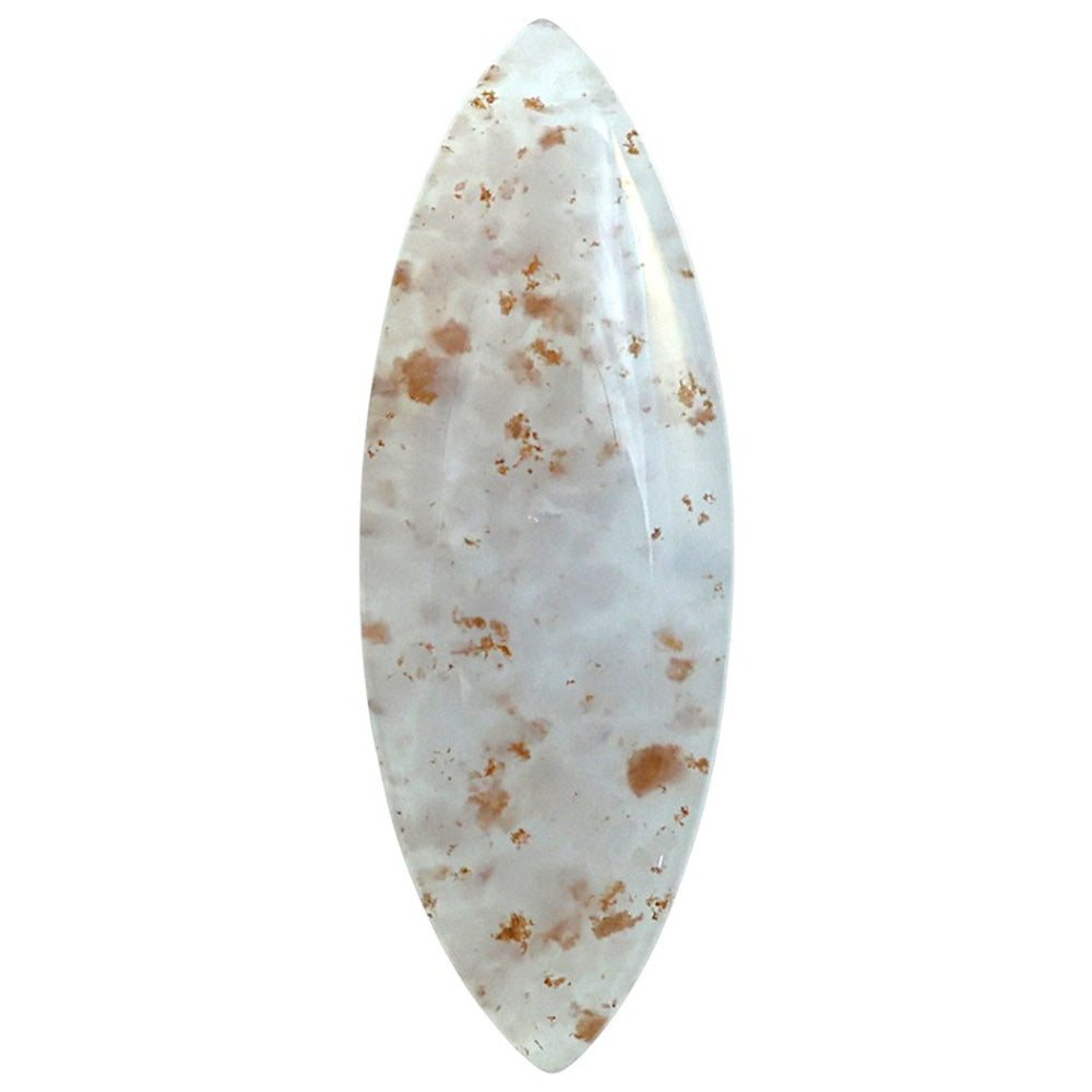 Robinson Ranch Plume Agate 16.5x45.8x5.5 mm Marquise Shape Polished Gemstone LS33-08138