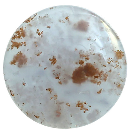 Robinson Ranch Plume Agate 31.3x31.3x6 mm Round Shape Polished Gemstone LS33-08139