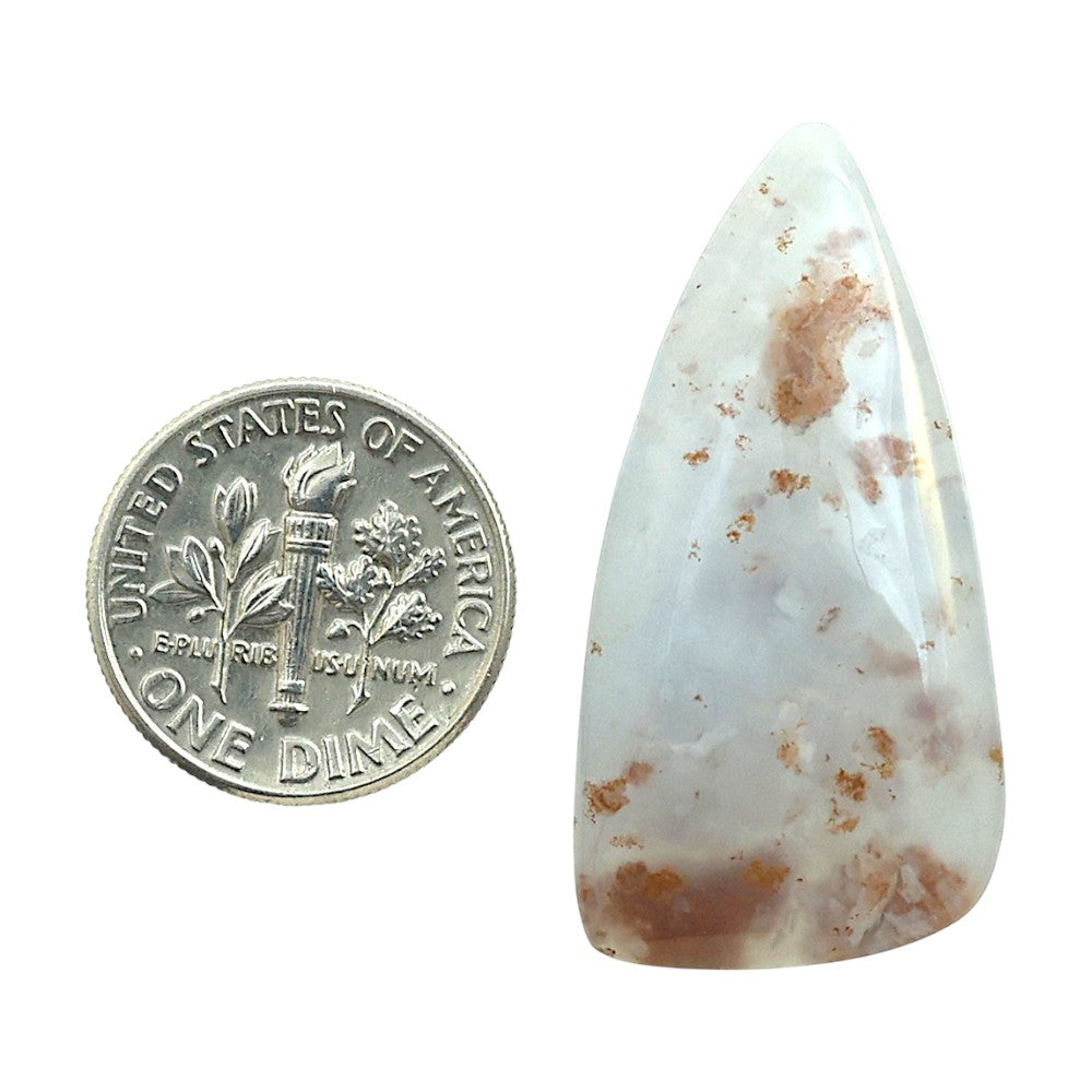 Robinson Ranch Plume Agate 17.8x35.6x6 mm Fancy Shape Polished Gemstone LS33-08140