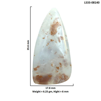 Robinson Ranch Plume Agate 17.8x35.6x6 mm Fancy Shape Polished Gemstone LS33-08140