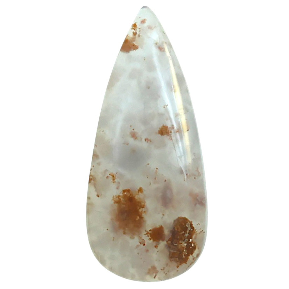 Robinson Ranch Plume Agate 14.5x33x5 mm Pear Shape Polished Gemstone LS33-08141
