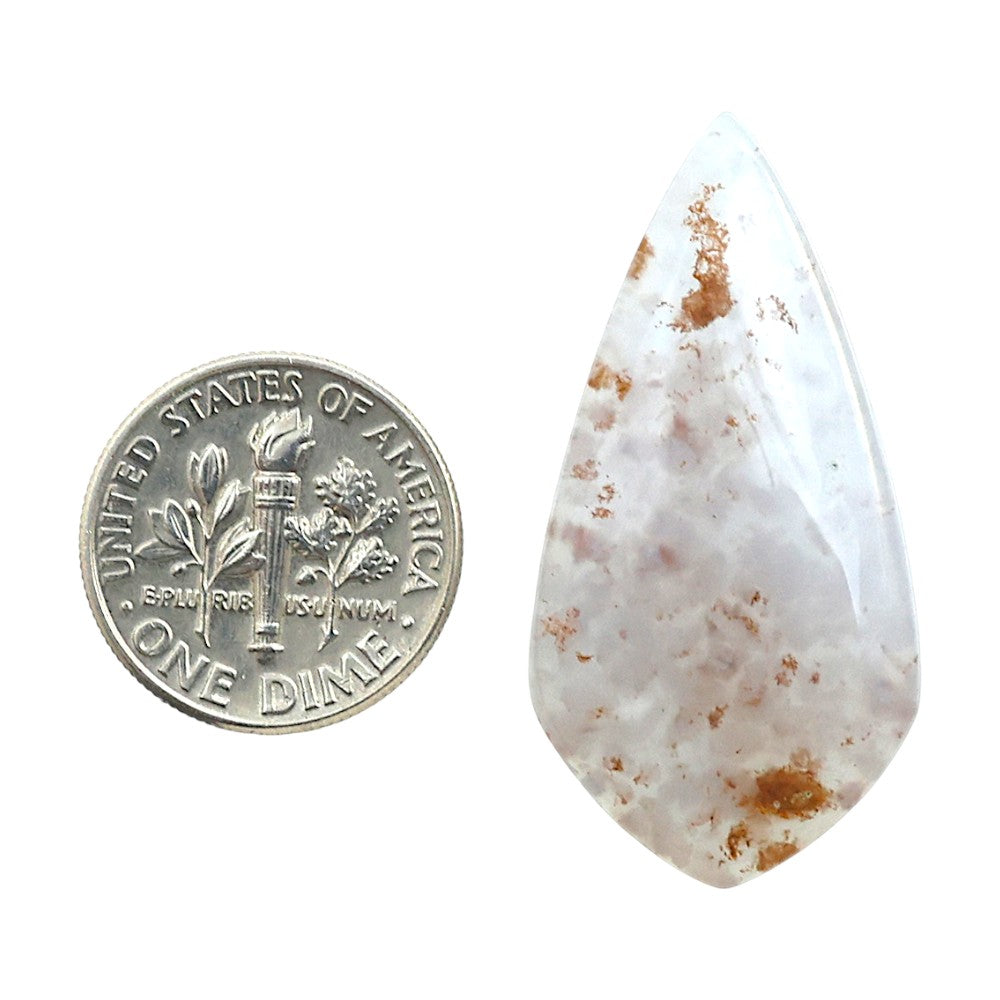 Robinson Ranch Plume Agate 18.2x36.1x5 mm Fancy Shape Polished Gemstone LS33-08142