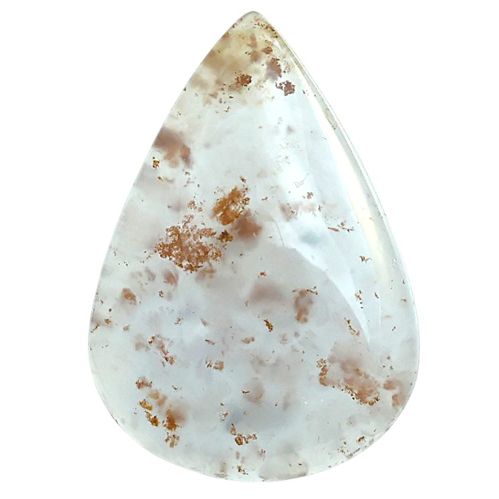 Robinson Ranch Plume Agate 24.5x34.7x5.5 mm Pear Shape Polished Gemstone LS33-08143