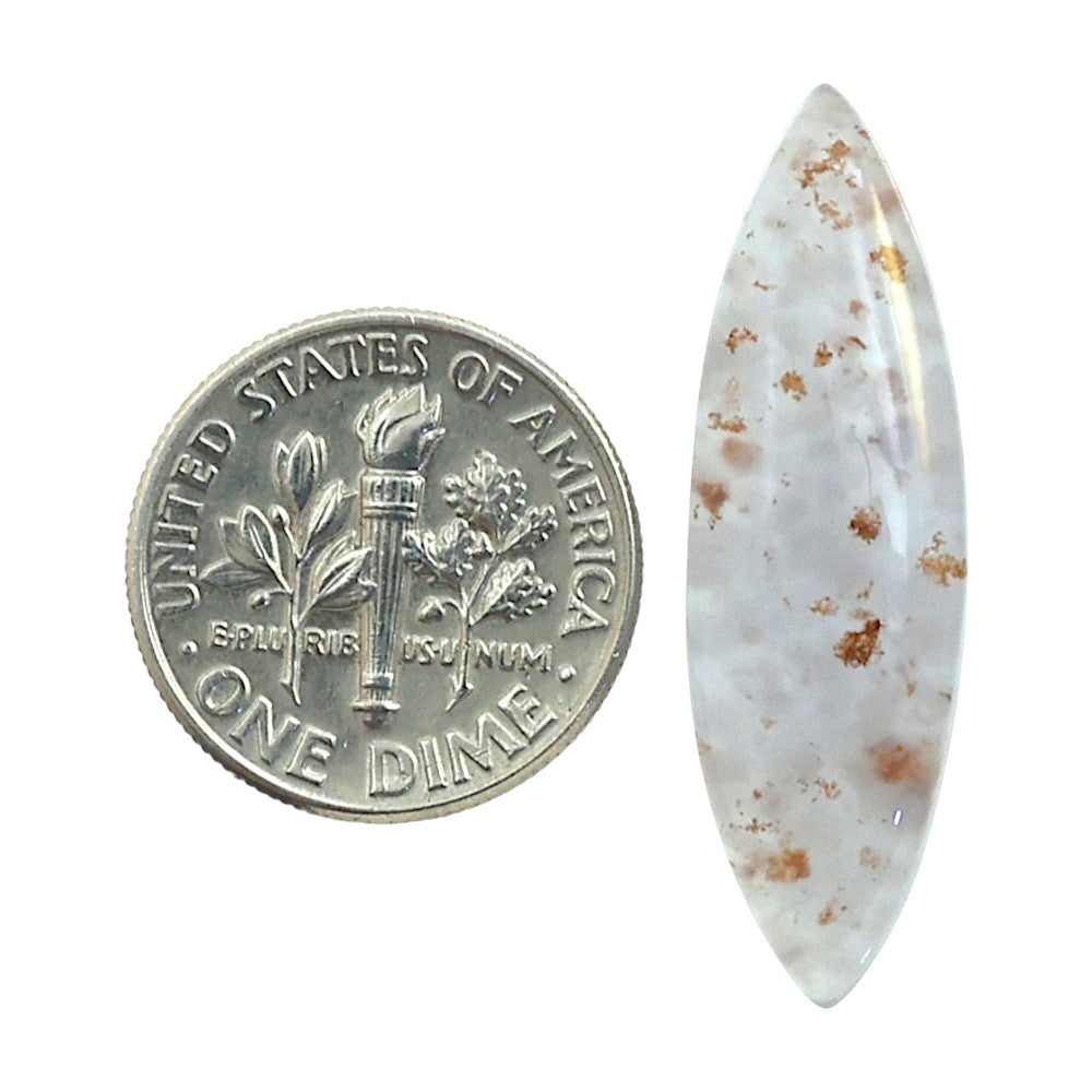 Robinson Ranch Plume Agate 9.6x32x5.3 mm Marquise Shape Polished Gemstone LS33-08144