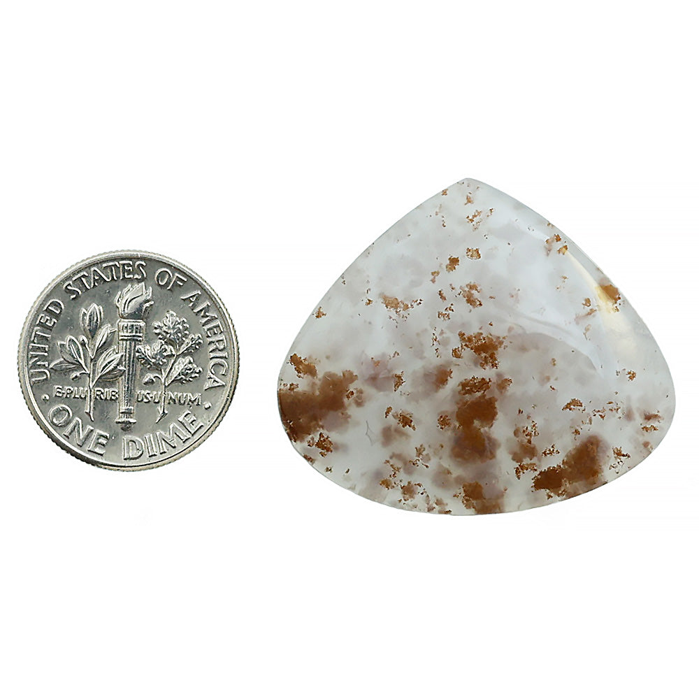 Robinson Ranch Plume Agate 27.2x32x5.5 mm Heart Shape Polished Gemstone LS33-08147