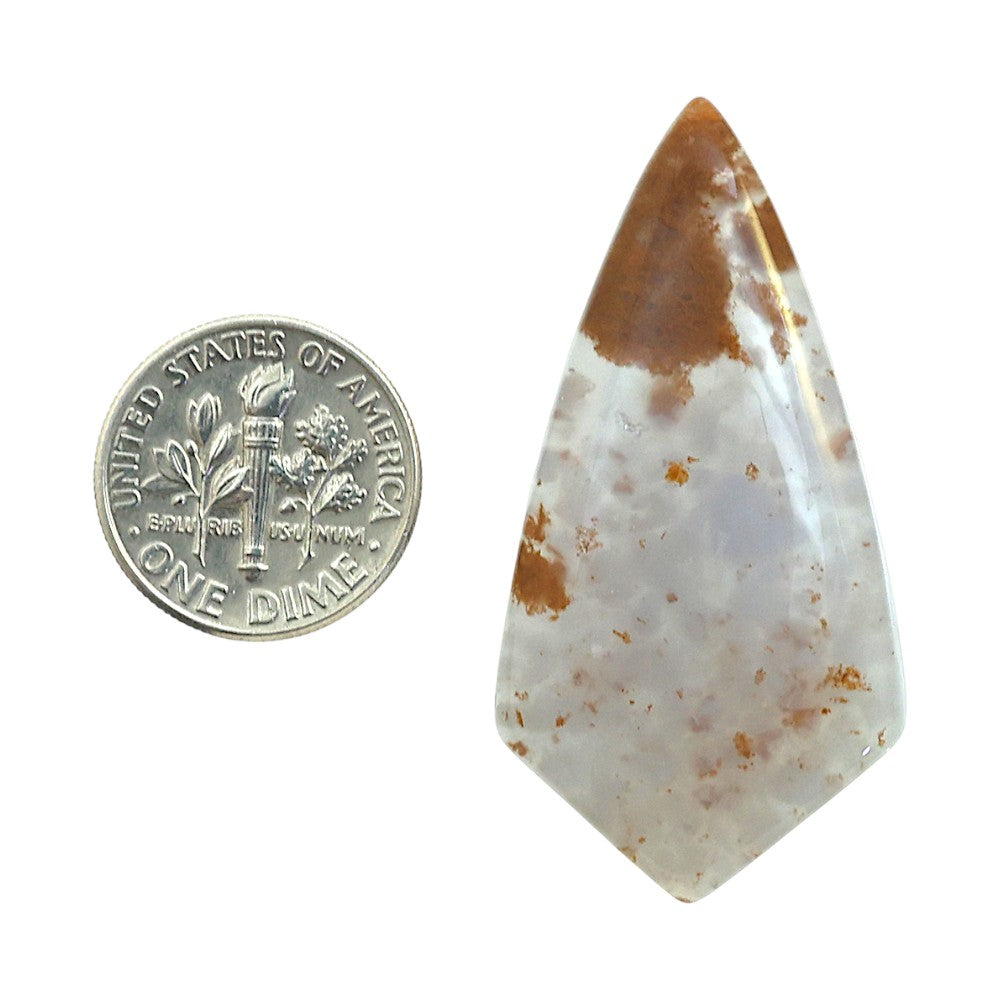Robinson Ranch Plume Agate 22.35x43.9x5.8 mm Fancy Shape Polished Gemstone LS33-08150