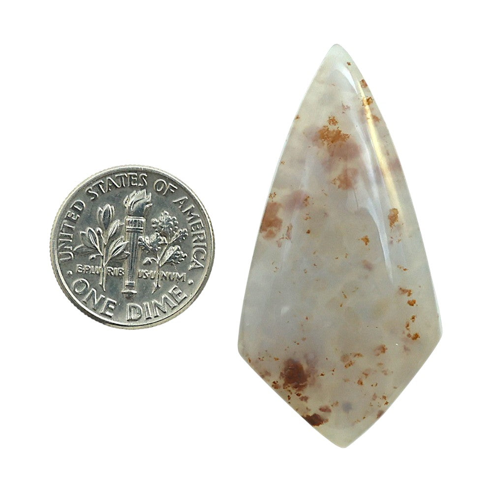 Robinson Ranch Plume Agate 22.3x43.75x6 mm Fancy Shape Polished Gemstone LS33-08152