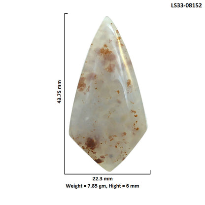 Robinson Ranch Plume Agate 22.3x43.75x6 mm Fancy Shape Polished Gemstone LS33-08152