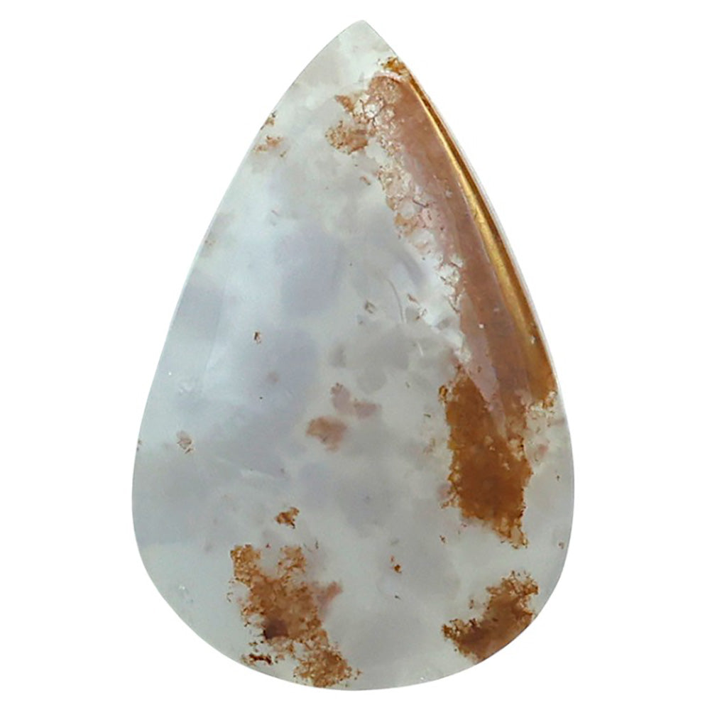 Robinson Ranch Plume Agate 21x32x5 mm Pear Shape Polished Gemstone LS33-08153