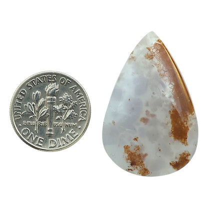 Robinson Ranch Plume Agate 21x32x5 mm Pear Shape Polished Gemstone LS33-08153