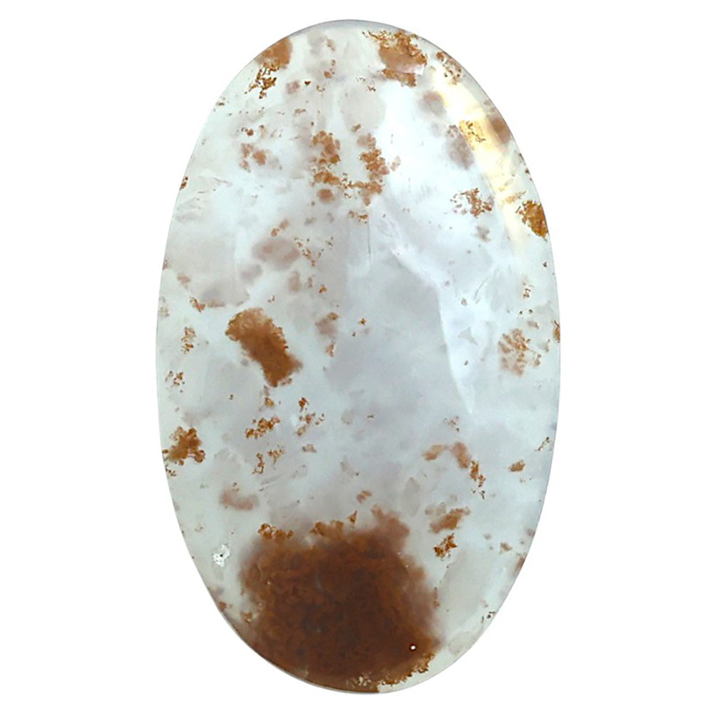 Robinson Ranch Plume Agate 22.9x38.1x5.5 mm Oval Shape Polished Gemstone LS33-08156