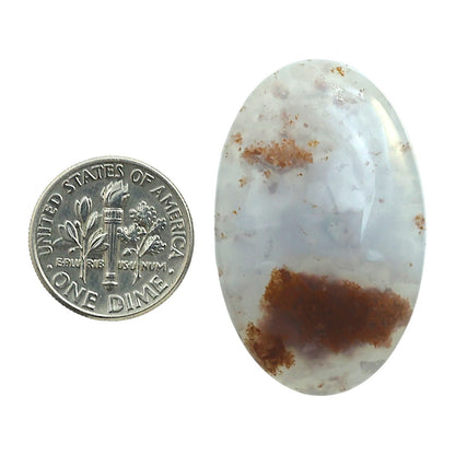 Robinson Ranch Plume Agate 23x36.4x5.5 mm Oval Shape Polished Gemstone LS33-08157