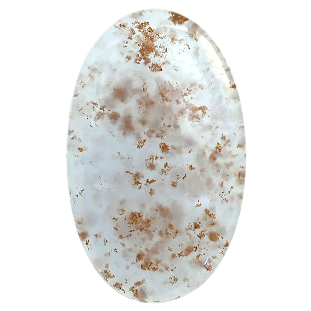 Robinson Ranch Plume Agate 23.85x39x5 mm Oval Shape Polished Gemstone LS33-08160