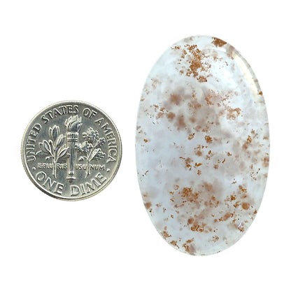 Robinson Ranch Plume Agate 23.85x39x5 mm Oval Shape Polished Gemstone LS33-08160