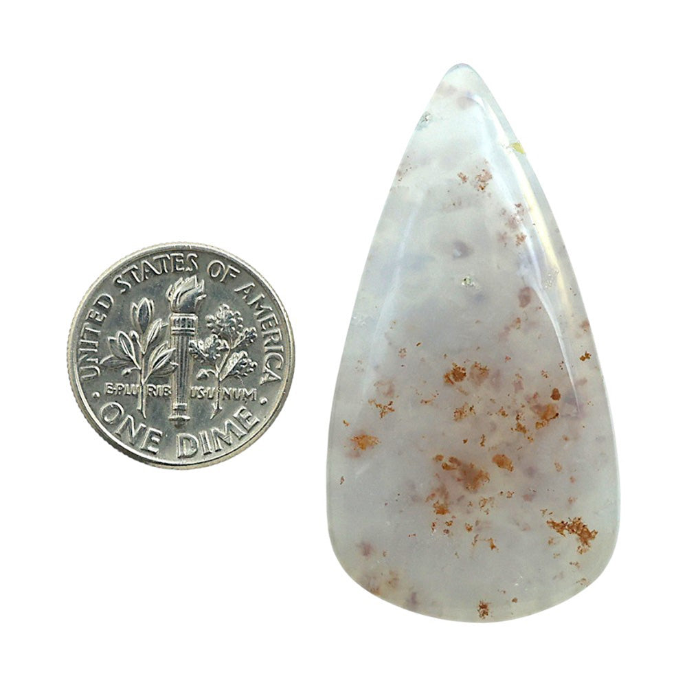 Robinson Ranch Plume Agate 23.25x43.8x5.5 mm Pear Shape Polished Gemstone LS33-08161