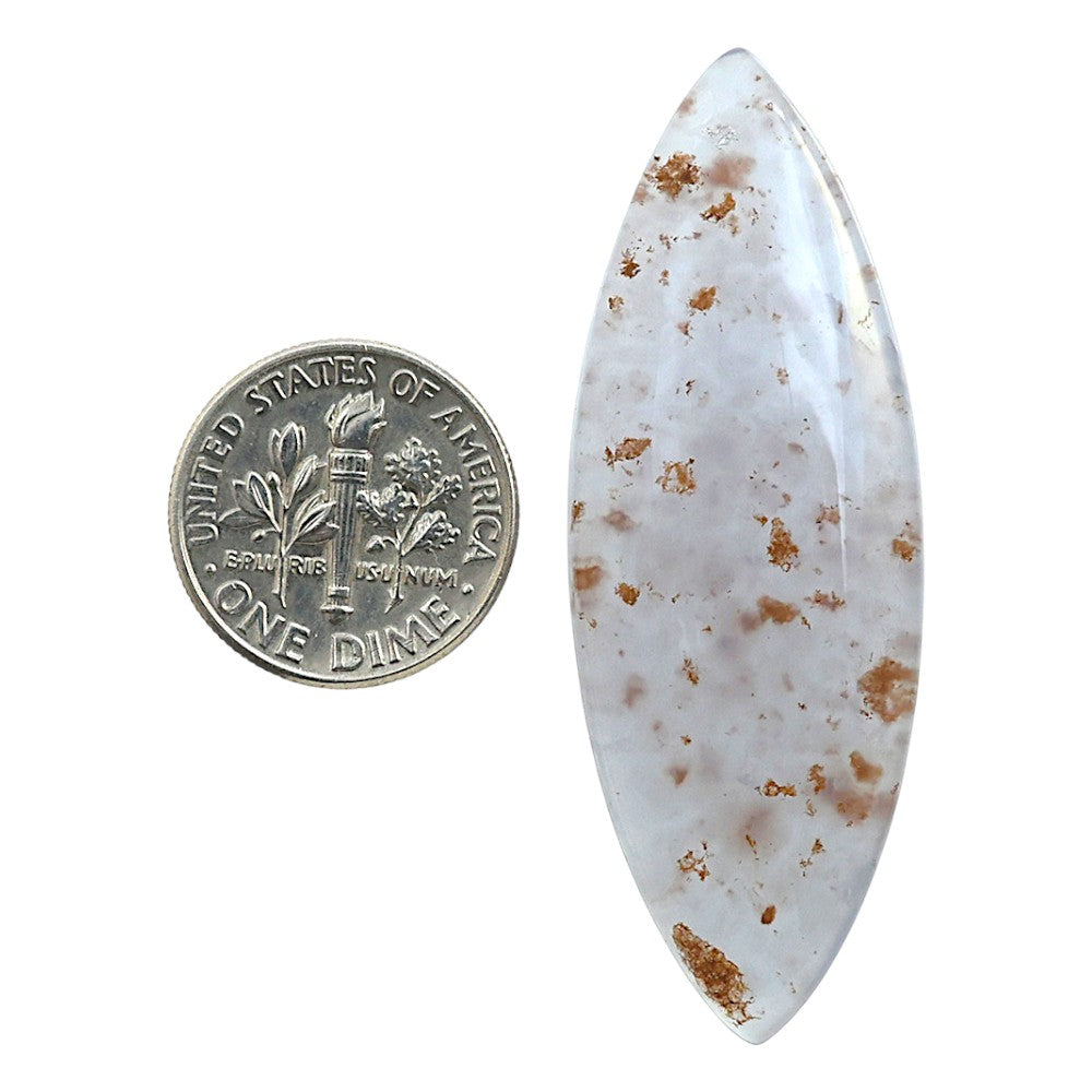 Robinson Ranch Plume Agate 18.1x50.8x5.5 mm Marquise Shape Polished Gemstone LS33-08163