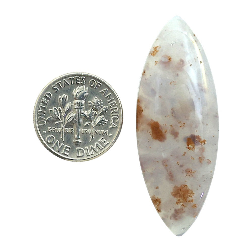 Robinson Ranch Plume Agate 16.5x43.8x5.5 mm Marquise Shape Polished Gemstone LS33-08164