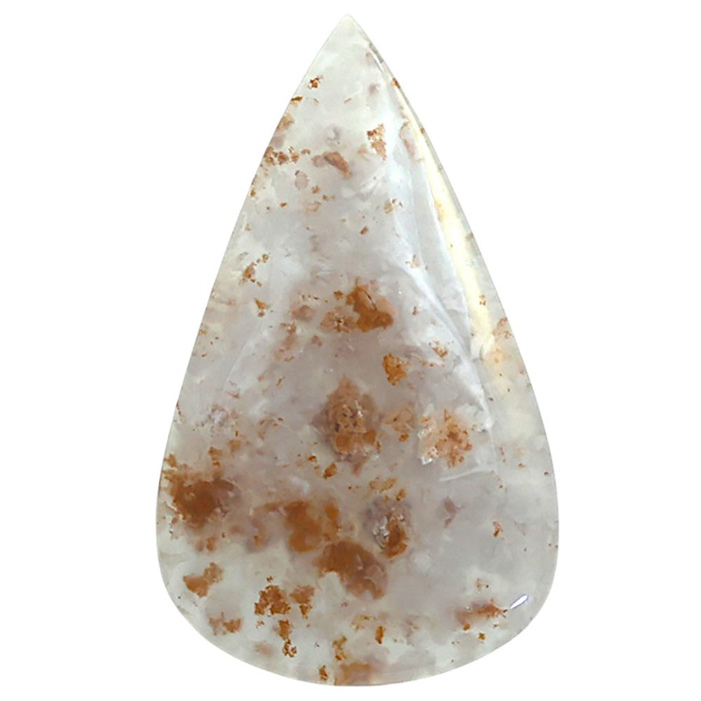 Robinson Ranch Plume Agate 22x36.6x5.5 mm Pear Shape Polished Gemstone LS33-08165