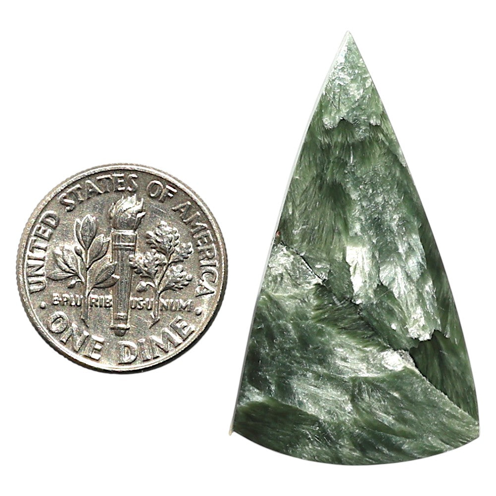 Natural Russian Seraphinite 21x36.5x4 mm Fancy Shape Polished Gemstone LS35-010152