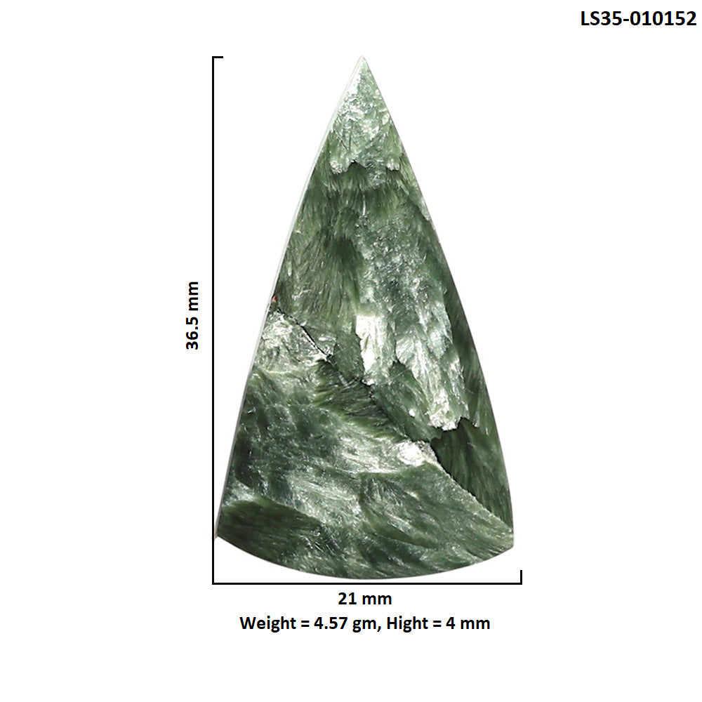 Natural Russian Seraphinite 21x36.5x4 mm Fancy Shape Polished Gemstone LS35-010152