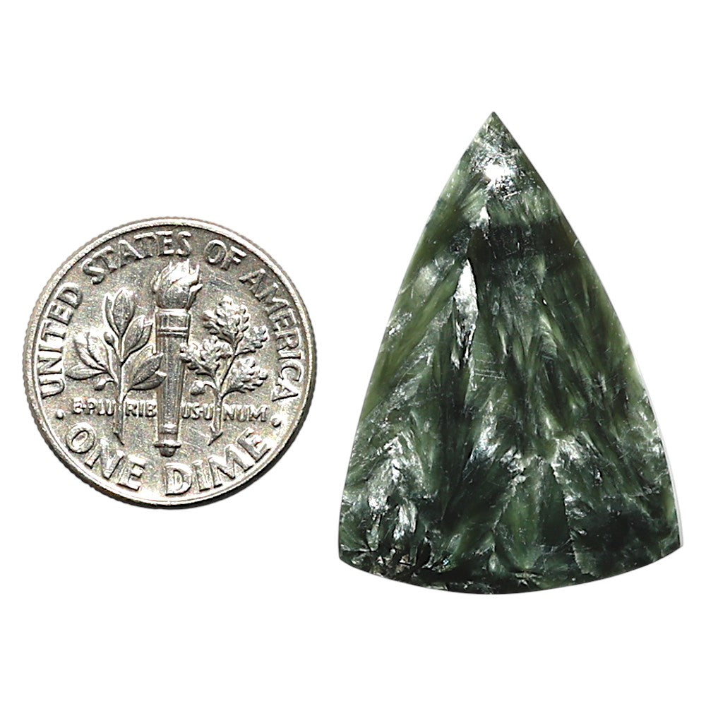 Natural Russian Seraphinite 20.85x29.2x4.5 mm Fancy Shape Polished Gemstone LS35-010161