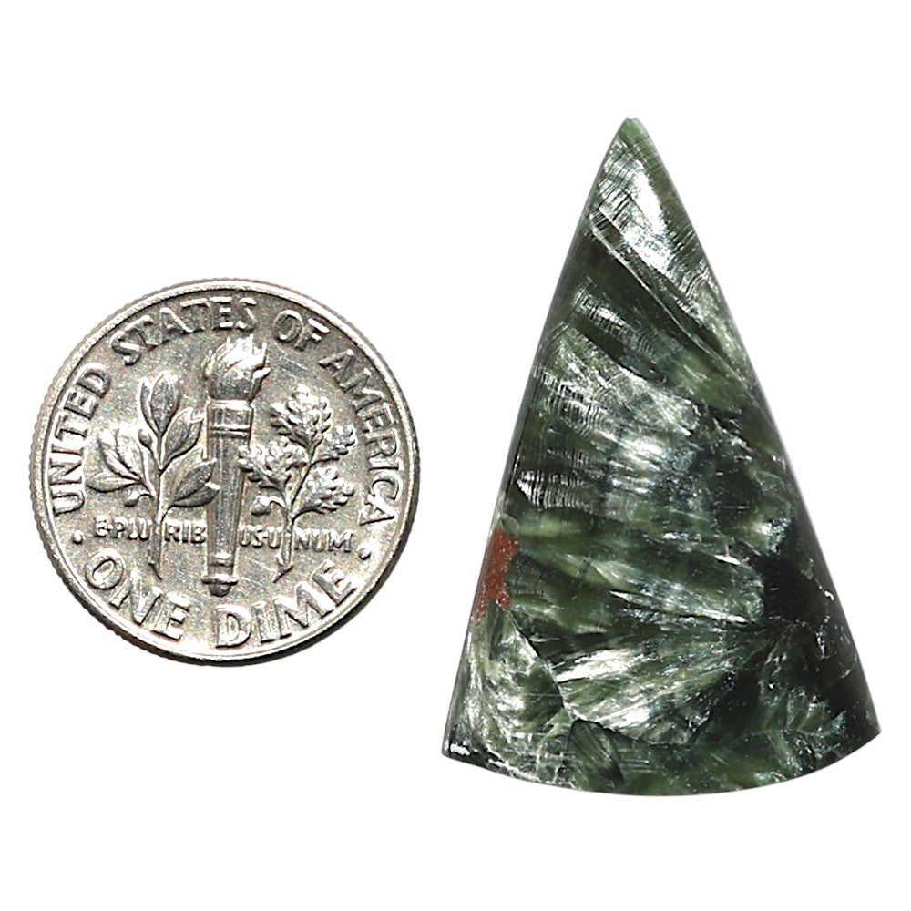 Natural Russian Seraphinite 20x31x5.5 mm Fancy Shape Polished Gemstone LS35-010162