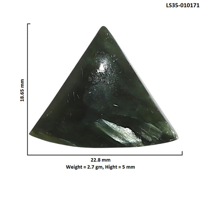 Natural Russian Seraphinite 18.65x22.8x5 mm Fancy Shape Polished Gemstone LS35-010171