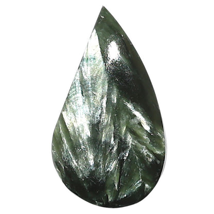 Natural Russian Seraphinite 14.5x25.4x4.5 mm Pear Shape Polished Gemstone LS35-010173