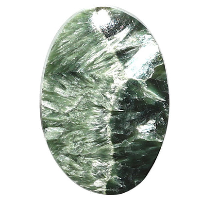 Natural Russian Seraphinite 19.3x28.2x4.5 mm Oval Shape Polished Gemstone LS35-010192