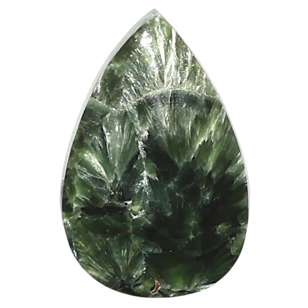 Natural Russian Seraphinite 14.5x22.15x5.5 mm Pear Shape Polished Gemstone LS35-010196