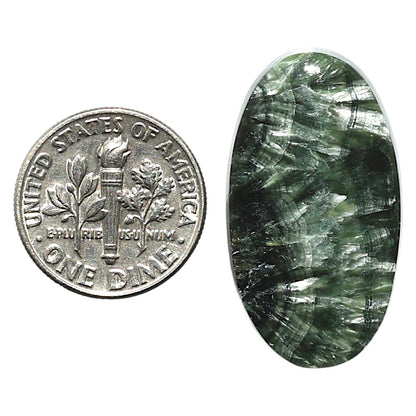 Natural Russian Seraphinite 16.2x29.5x5 mm Oval Shape Polished Gemstone LS35-010200